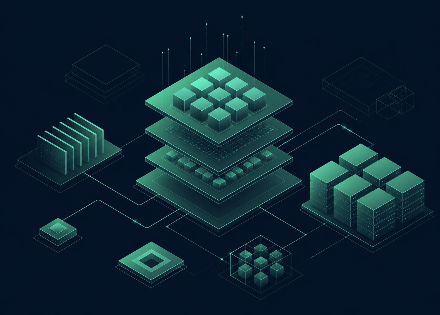 Abstract visual representing infrastructure technology